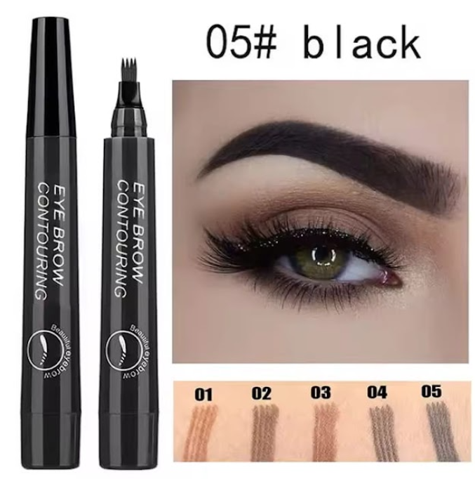 Delineador de Cejas 4 Puntas – Tinta Semi-Permanente