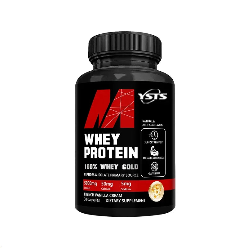 Whey Protein Supplement - Contains 5000mg Of Protein - Supports Recovery, Balanced Muscle , Gluten Free